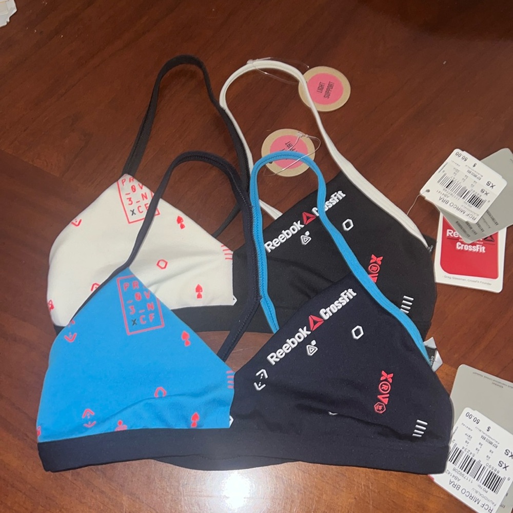 BUNDLE OF 2 NWT REEBOK x CROSSFIT RCF MICRO BRA